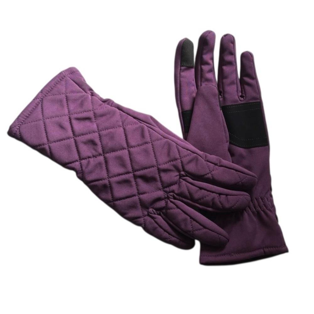 Lands' End Purple Quilted Gloves